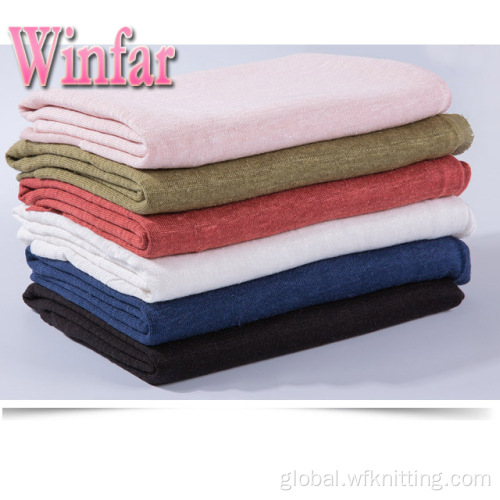 Cotton  Jersey Knit Fabric Knitted Jersey Fabric Cotton Hemp Blend fabric Manufactory